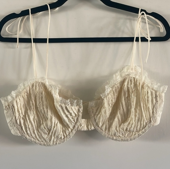 🍋For Love and Lemons Tulip White Lace Mini Dress w/Matching Bra - XL - Picture 12 of 16